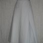 New Solitaire Shapely Blue Striped Lagenlook Wrap Front Skirt M