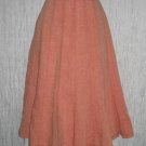 New Solitaire Shapely Orange Linen Flared Skirt S