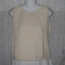 A Knitch Above Textured Cream Cotton Knit Pullover Tank Top Shirt Small S