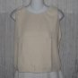 A Knitch Above Textured Cream Cotton Knit Pullover Tank Top Shirt Small S