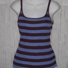 GAP Purple Sparkle Striped Knit Tank Top Shirt Medium M