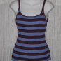 GAP Purple Sparkle Striped Knit Tank Top Shirt Medium M