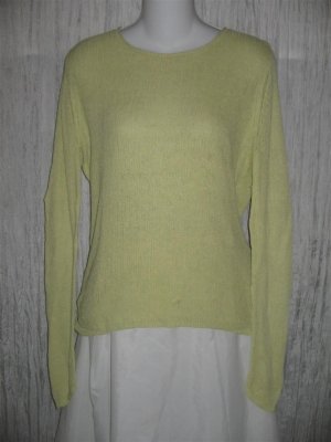 J. Jill Light Green Layered Knit Tunic Top Sweater Medium M