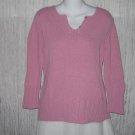 J. Jill Pink Silk Blend Knit Pullover Sweater Top Medium M