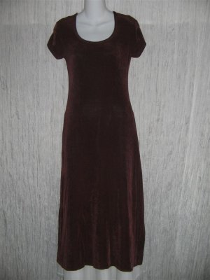 ZANONI by Jalate Long Shapely Slinky Purple Knit Dress S