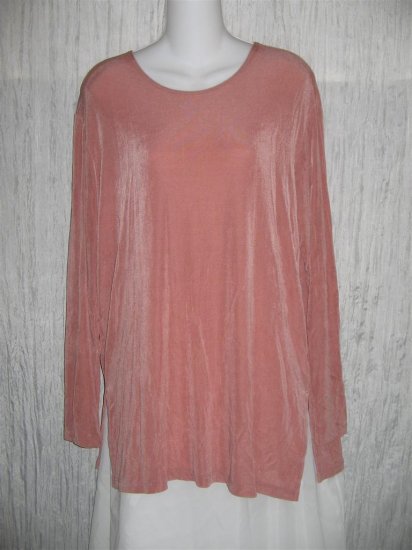 FLAX Slinky Tunic Top Shirt Jeanne Engelhart Small S