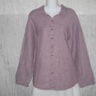 Jeanne Engelhart FLAX Purple Linen Button Shirt Tunic Top Engelhart Petite P