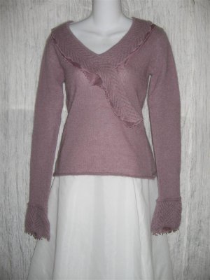 New Ventilo La Colline Soft Purple Mohair Wool Sweater Top S M