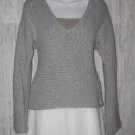 J. Jill Loose Knit Gray Wool Sparkle Pullover Sweater Top X-Small XS