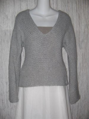 J. Jill Loose Knit Gray Wool Sparkle Pullover Sweater Top X-Small XS