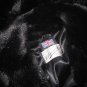 Long Shapely Vintage Coat Thick Black Faux Fur Made in England Small S