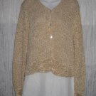 KINDRED SPIRIT Soft Tan Button Cardigan Shirt Top Medium M