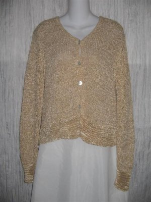 KINDRED SPIRIT Soft Tan Button Cardigan Shirt Top Medium M
