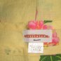 Solitaire Yellow & Pink Floral LINEN Shapely Knee Skirt Large L