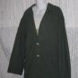 California Drawstrings Green Cotton Button Jacket Shirt Top Small S