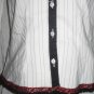 NEESH by D.A.R. Shapely Pin Striped Button Shirt Top Small S