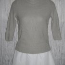 SYSTEM Soft Gray Knit Pullover Sweater Top X-Small XS