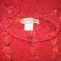 Fureria Soft Wispy Red Shapely Pullover Sweater Size 10 / 12