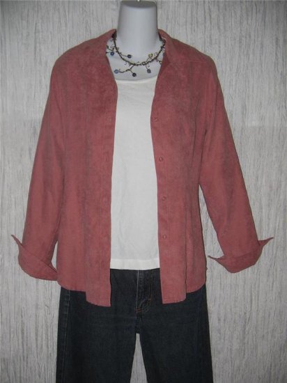 NEW YORK COMPANY Soft Sueded Mauve Button Shirt Top X-Small XS