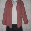 NEW YORK COMPANY Soft Sueded Mauve Button Shirt Top X-Small XS