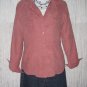NEW YORK COMPANY Soft Sueded Mauve Button Shirt Top X-Small XS