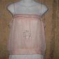 CL Carole Little Pink Silk Beaded Flapper Shirt Top Medium M