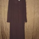 EILEEN FISHER NY Long Raisin Rayon Button Dress Size 1 Small S