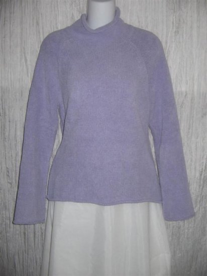 J. Jill Soft Nubby Purple Turtleneck Tunic Sweater Small Petite SP