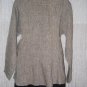FLAX by Jeanne Engelhart Shapely LINEN Peplum Jacket Shirt Top Small S