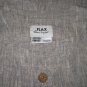 FLAX by Jeanne Engelhart Shapely LINEN Peplum Jacket Shirt Top Small S