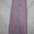 J. Jill Long Shapely Purple Sueded Velvet Skirt Size 8