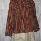 TANTRUMS Chenille Stripe Button Jacket Shirt Top Small S