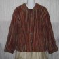 TANTRUMS Chenille Stripe Button Jacket Shirt Top Small S