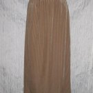 CRAZY LINE Long Tan Stripe Velour Knit Skirt Small S