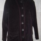 KINDRED SPIRIT Purple Corduroy Velour Jacket Top Small S