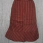 Solitaire Shapely Flared Hem Linen Knee Skirt Small S