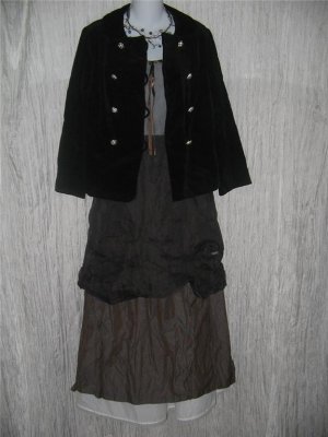 Junior House Fitted Black Vintage Velvet Jacket Coat 13