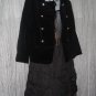 Junior House Fitted Black Vintage Velvet Jacket Coat 13