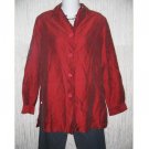 Neiman Marcus Rich Red Silk Button Shirt Tunic Top Size 6