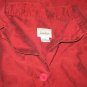 Neiman Marcus Rich Red Silk Button Shirt Tunic Top Size 6