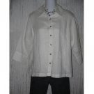 Mercer & Madison White Linen Tunic Top Shirt Medium M