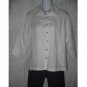 Mercer & Madison White Linen Tunic Top Shirt Medium M