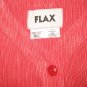 FLAX Shapely Red Stripe Peplum Jacket Shirt Top Jeanne Engelhart Small S