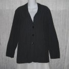 FLAX Blue Gray Jacket Tunic Top Jeanne Engelhart Small S