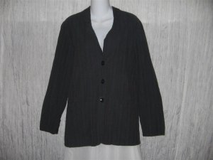 FLAX Blue Gray Jacket Tunic Top Jeanne Engelhart Small S