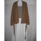 Talbots Shapely Brown Belted Cardigan Sweater Jacket Small Petite SP