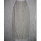 FLAX PATTERNED RAYON BUBBLE SKIRT JEANNE ENGELHART SMALL S