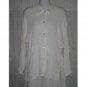 New JACKIE LOVES JOHN White Button Blouse Tunic Top Shirt Small S