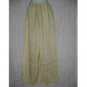 New JACKIE LOVES JOHN Butter Cream Silk Wide Leg Pants Large L