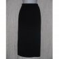 KAREN LESSLY Long Black Acrylic Knit Skirt Petite Medium PM